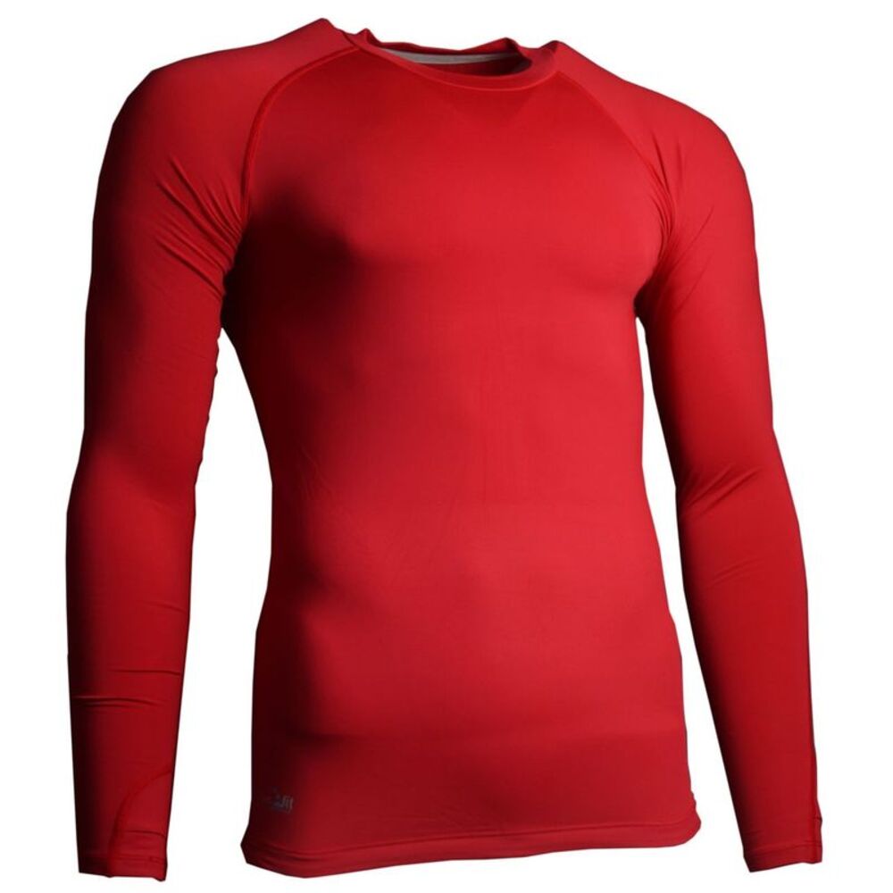 Precision Childrens/Kids Essential Baselayer Long-Sleeved Sports Shirt / Red